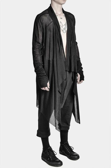 Gothic Boutique, Dark Mori Fashion, Mens Fashion Cardigan, Fashion Profile, Beach Outfit Men, Strega Fashion, Clothing Themes, Loose Knit Cardigan, Mori Fashion