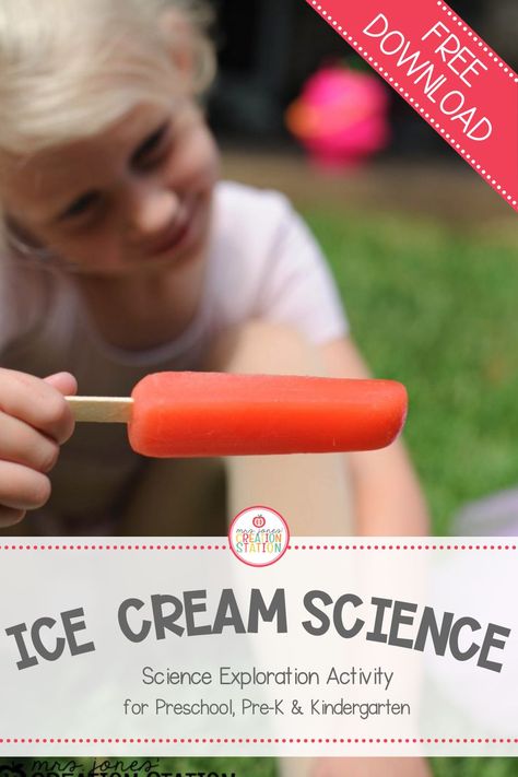 Take learning outside with this fun summer science experiment that focuses on states of matter. All you need is ice cream or a popsicle! See how fast the heat from the sun can melt your treat and log your observations on this free printable. #summer #experiments #science Summer Experiments, Science Inspiration, Summer Science Experiments, Learning Outside, Education Printables, Steam Kids, Mathematics Activities, Crazy Weather, Teaching Stem