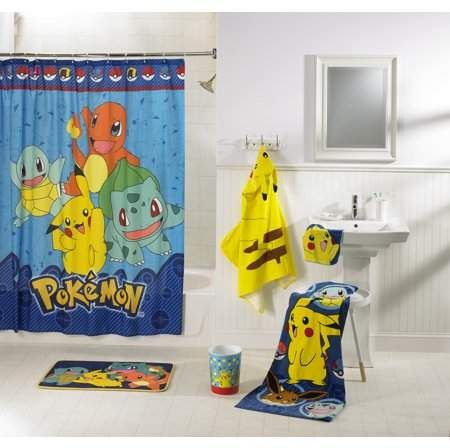 Pokemon Kids 5 Piece Bathroom in a Bag Set, Exclusive Pokemon Bathroom, 5 Piece Bathroom, Kids Bathroom Sets, Pokemon Room, Luxury Bathroom Sinks, Kids Bathroom Accessories, Bathroom Accessories Sets, Small Bathroom Design, Bathroom Layout