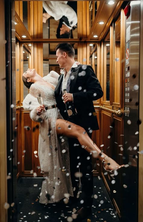 New Years Couples Pictures, New Years Eve Photoshoot Ideas Couple, New Year’s Eve Couple Pictures, Bachelorette Pics, Tux Prom, New Years Eve Pictures, Eve Instagram, New Year Photoshoot, Atelier Dress