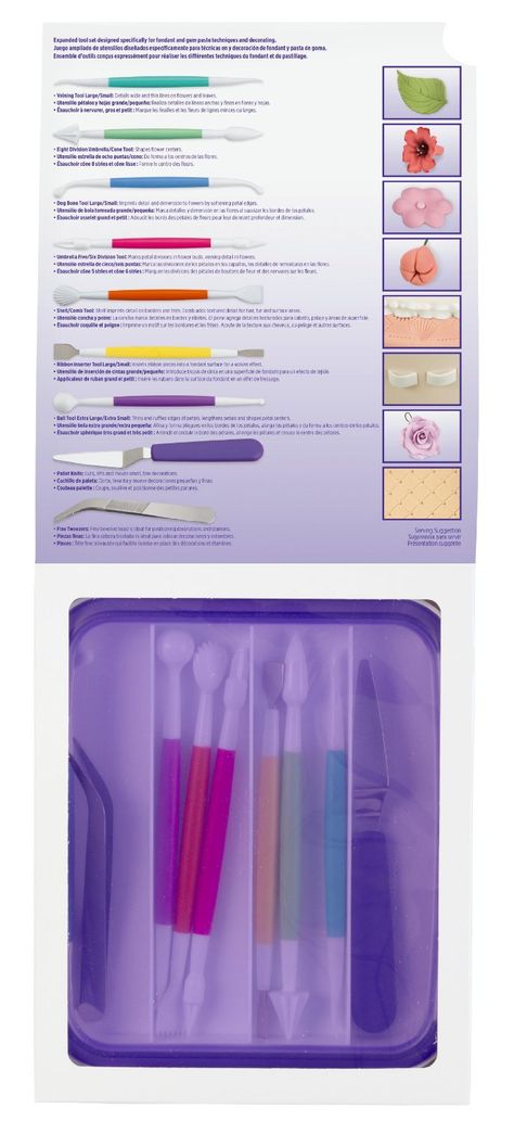 Amazon.com: Wilton 1907-1350 10-Piece Fondant and Gum Paste Tool Set: Kitchen & Dining Wilton Fondant, Fondant Tools, Gum Paste, Bakeware, Tool Set, Fondant, Serving Bowls, Gum, Cake Decorating