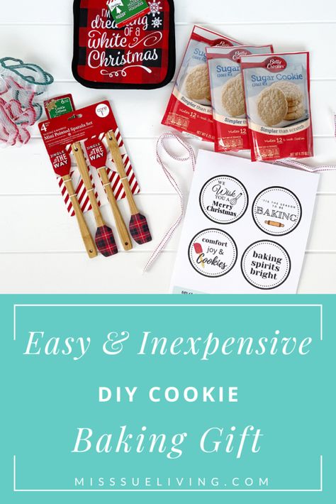 Sugar Cookie Gift Ideas, Cookie Kit Gift, Cookie Mix Gift, Baking Kit Gift, Diy Sugar Cookies, Sugar Cookie Kit, Spatula Gift, Driver Card, Christmas Baking Gifts