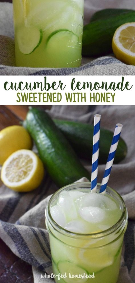 Lemonade With Honey, Cucumber Lemonade, Cucumber Diet, Cucumber Recipes, Best Diet Plan, Low Fat Diets, Lemonade Recipes, Garden Recipes, Beauty Blender