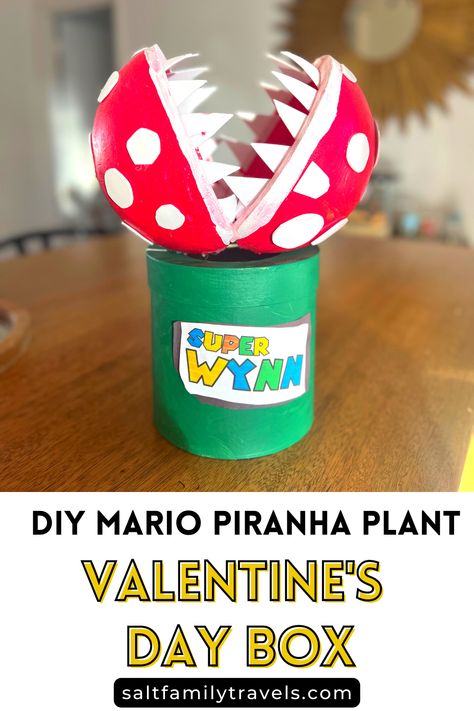 Diy Address Sign, Diy Wood Planter Box, Diy Valentines Box, Valentine Card Box, Piranha Plant, Plant Diy, Valentine Boxes, Valentines Box, Valentine Mailbox