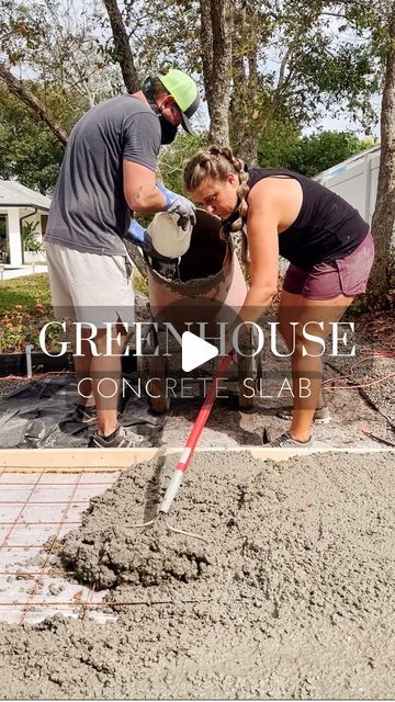 Diy Concrete Slab, Diy Home Garden, The Hardest Part, The Greenhouse, Backyard Diy Projects, Concrete Slab, Hard Part, Backyard Projects, Concrete Diy