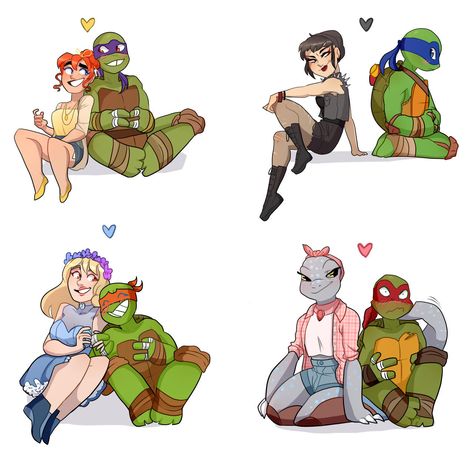 Turtle Love | Teenage Mutant Ninja Turtles | Know Your Meme Tmnt Girls, 3d Karakter, Tmnt Comics, Teenage Mutant Ninja Turtles Artwork, Teenage Mutant Ninja Turtles Art, Ninja Turtles Artwork, Tmnt Artwork, Teenage Ninja, Teenage Ninja Turtles