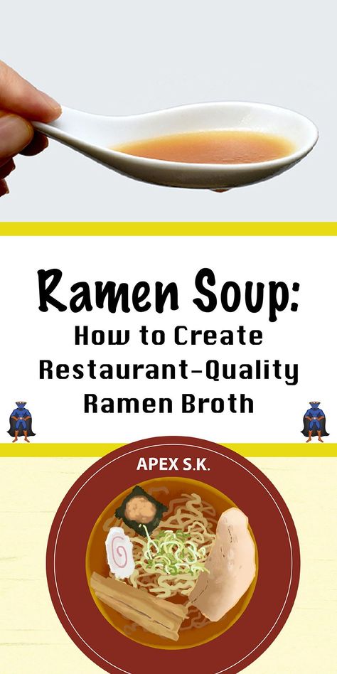 Homemade Ramen Broth, Diy Ramen, Authentic Japanese Ramen, Ramen At Home, Ramen Soup Recipes, Traditional Ramen, Homemade Chicken Broth, Asian Soups, Ramen Recipes Easy