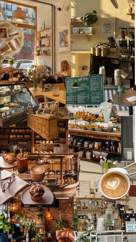 mood board for studying at a coffee shop / bakery (inspiration for studying or for a fall coffee date) Coffee Shop Mood Board, Inspiration For Studying, Coffee And Bakery, Bakery Inspiration, Coffee Shop Bakery, Fall Coffee, Autumn Coffee, Coffee Date, A Coffee