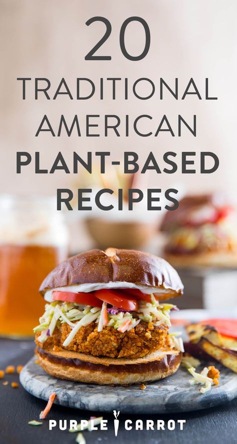 American Vegan Recipes, Vegan American Food, American Vegetarian Recipes, Classic American Recipes, Purple Carrot Meals, American Dinner, Superfood Recipes, Meal Suggestions, Carrot Recipes