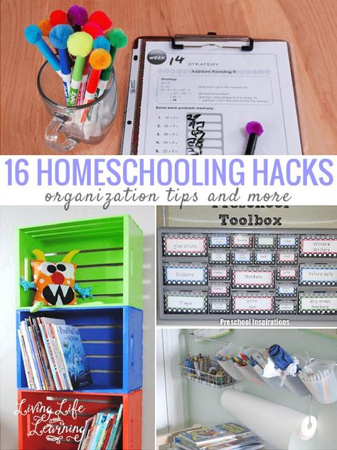 Stay on top of the school paper and mess with these homeschool hacks and organization tips to keep you sane and get your homeschool in order.  #homeschool #homeschooling #homeschoolplanning #LivingLifeandLearning Homeschool Room Organization, School Hacks Diy, Homeschool Hacks, Homeschool Supplies, School Paper, How To Start Homeschooling, Organisation Hacks, Homeschool Classroom, Homeschool Schedule