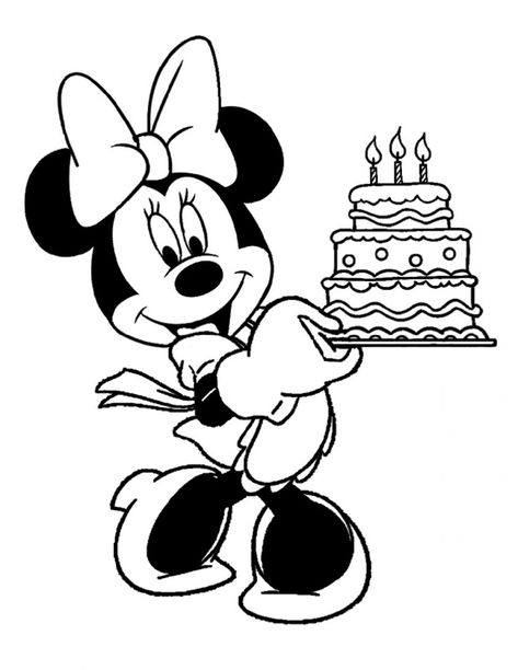 Minnie Mouse Birthday Coloring Pages | K5 Worksheets Birthday Cake Coloring Page, Natal Do Mickey Mouse, Happy Birthday Mickey Mouse, Mouse Coloring Pages, Minnie Mouse Birthday Cake, Mickey Coloring Pages, Mickey Mouse Printables, Cake Coloring, Minnie Mouse Coloring Pages