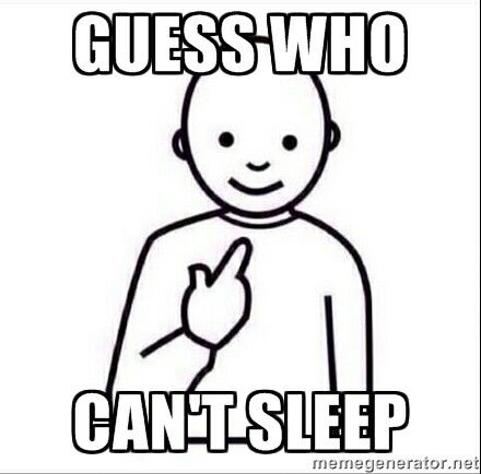 Guess Who Can't Sleep? Wet Meme, Cant Sleep Meme, Cant Sleep Quotes, Sleep Meme, Sleep Quotes, Vacation Humor, Work Tomorrow, Sleep Funny, I Cant Sleep