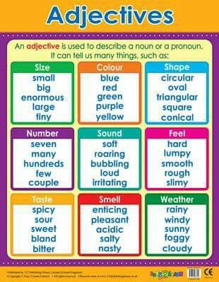 6 Grade Worksheets, Adjectives Poster, Adjectives Exercises, Grammar Chart, Basic English Grammar, English Grammar Notes, Grammar Notes, English Grammar For Kids, Grammar For Kids