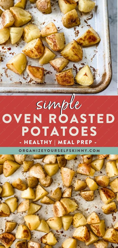 Roasted Potatoes Meal Prep, Healthy Potato Meal Prep, Healthy Roasted Potatoes In Oven, Healthy Meal Prep Potatoes, Healthy Meal Prep With Potatoes, Potato Meal Prep Recipes, Meal Prep No Vegetables, Beginner Healthy Recipes, Meal Prep With Potatoes