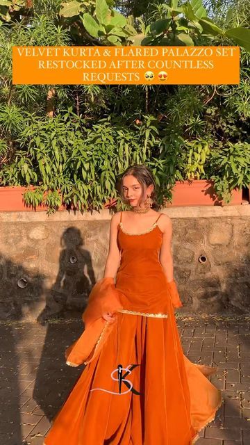 Keenly Sewed on Instagram Outfit From Scratch, Palazzo Kurta, Velvet Kurta, Crochet Top Dress, Flared Palazzo, Velvet Set, Dressy Casual Outfits, Casual Indian Fashion, Traditional Indian Outfits