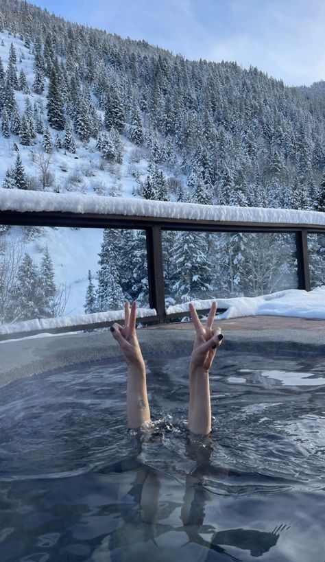 Hot Tub In Winter, Cabin Weekend, January Baby, Vision Board Images, Ski Chalet, Winter Photo, Winter Photos, Ski Trip, Winter Aesthetic