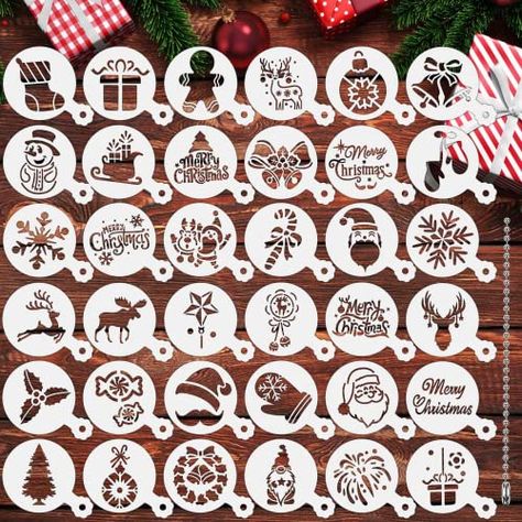 Butter Ball Cookies Recipe, Bread Decoration, Christmas Party Diy, Christmas Cookie Cake, Cake Stencils, Baking Painting, Cookies Baking, Cake Stencil, Best Christmas Cookies