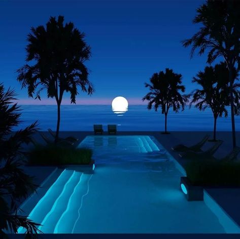 80s Pool Aesthetic, Vaporwave Pool, Blue Vaporwave, Cozy Pool, Dreamscape Architecture, Vaporwave Wallpaper, New Retro Wave, Vaporwave Aesthetic, Environment Concept Art