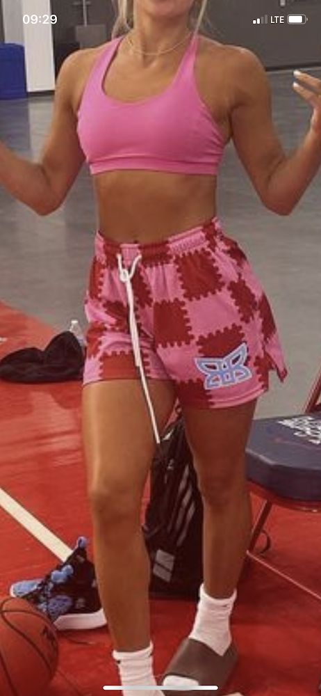 Pink Basketball Shorts, Girls Basketball Shorts, Basketball Shorts Girls, Pink Basketball, Fitness Career, Girls Basketball, Xmas List, Basketball Girls, Basketball Shorts