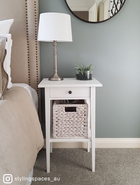 Bedroom With Bedside Tables, Ikea Hemnes Bedside Table Hack, Bedside Table Ideas White, Hemnes Bedside Table Hack, Ikea Bedside Table Ideas, Hemnes Bedroom Ideas, Ikea Hemnes Bedroom Ideas, Ikea Hemnes Bedside Table, White Bedside Table Ideas