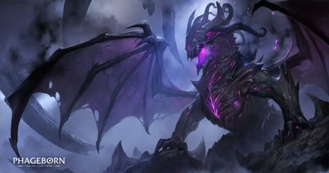 Void Dragon Art, Space Dragon Art, Dnd Avatar, Space Dragon, Dark Dragon, Legendary Dragons, Dragon God, Shadow Dragon, Dark Creatures