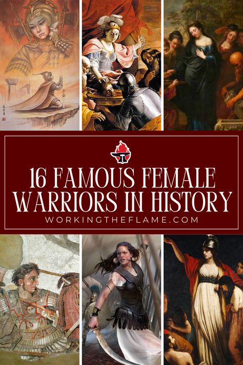 Unveil the tales of courage and strength with our collection of 16 famous female warriors from across the globe! Explore the legendary exploits and enduring legacies of these formidable women who defied convention and led armies into battle. Perfect for history enthusiasts and those inspired by the fearless spirit of warrior queens throughout history.   #FemaleWarriors #WarriorQueens #Female #Warriors #Swords #Blade #Bladesmithing #History #Blacksmithing #Craftsmanship #WorkingTheFlame Female Greek Warrior, Greatest Warriors In History, Female Historical Figures, Warrior Symbols, Greek Warriors, Cyrus The Great, Female Warriors, Greek Women, History Queen