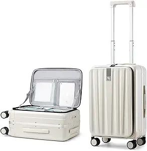 Hanke 20 Inch Carry On Luggage with Wheels PC Hard Shell Suitcase Top Opening Aluminum Frame Tsa Luggage Suitcases for Travel Woman Men.(Ivory white) Suitcases For Travel, England Spring, Travel Woman, Suitcases Travel, Hard Case Luggage, Men Christmas Gifts, 2024 Travel, Checked Luggage, Travel Bottles