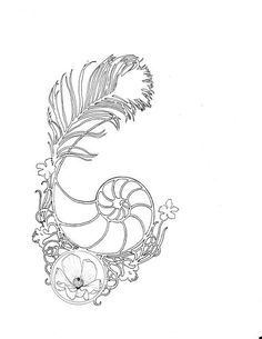 1000+ ideas about Nautilus Tattoo on Pinterest | Shell Tattoos ... Tattoo Peacock, Art Nouveau Tattoo Design, Nautilus Tattoo, Fleurs Art Nouveau, Art Deco Tattoo, Art Nouveau Tattoo, Nouveau Tattoo, Petit Tattoo, Kunst Tattoos