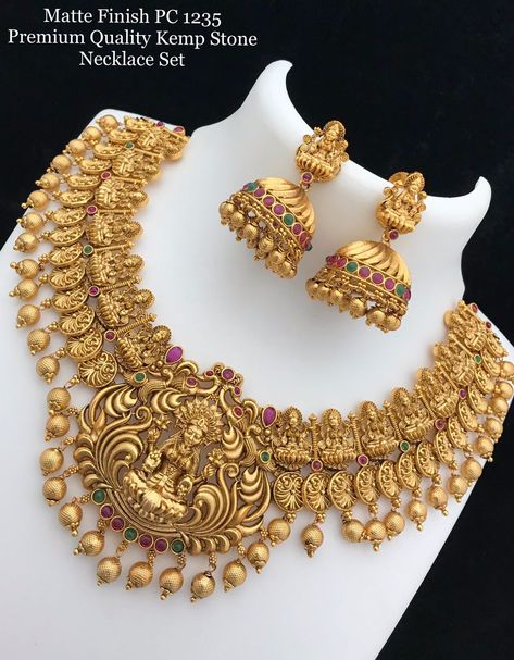 30 Gms Gold Necklace, 30 Gms Gold Necklace Set, Gold Bridal Necklace Set, South Indian Necklace, Jewellery Pictures, Ruby Necklace Designs, Marriage Jewellery, Ruby Jewelry Necklaces, Temple Jewellery Earrings