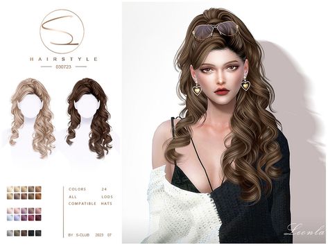 Realist Sims 4 Cc, Sims 4 Cc Alpha Hair Female Long, Sims 4 Elegant Hair, Sims 4 Cc Ponytail With Bangs, Sims 4 High Ponytail, High Ponytail Curly, Sims 4 Curly Hair, Ponytail Curly, Curly Long Hair