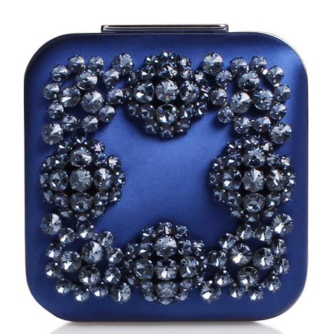 Manolo Blahnik Hangisi Satin Box Clutch @manoloblahnikhq @harrods . Manolo Blahnik works the signature Hangisi brooch into this elegant box… Formal Pumps, Manolo Blahnik Hangisi, Couture Hats, Retro Bags, Driving Moccasins, Box Clutch, Rockabilly Fashion, Wedding Hats, Clutch Bags