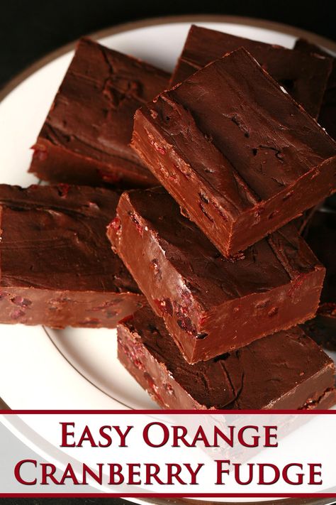 Easy Blood Orange Cranberry Dark Chocolate Fudge Orange Fudge Recipes, Best Fudge Recipe, Cranberry Fudge, Cranberry Chocolate, Easy Fudge, Vegan Fudge, Gummies Recipe, White Chocolate Fudge, Dark Chocolate Fudge