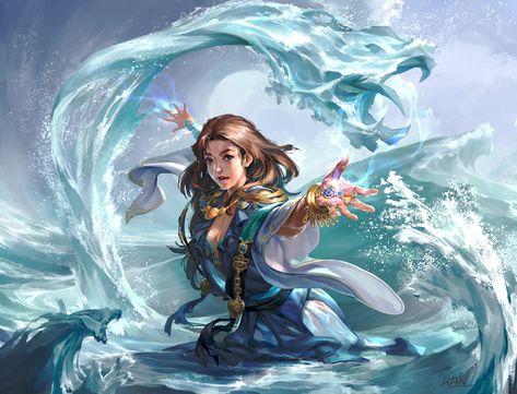 water mage idea Sea Elf, Heroic Fantasy, 다크 판타지, Fantasy Story, Magic Art, Arte Fantasy, Fantasy Inspiration, Fantasy Artwork, Character Portraits