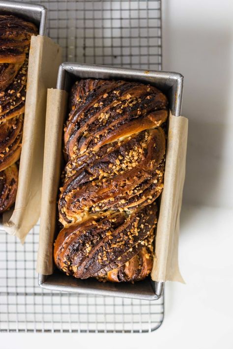 Nutella Babka Recipe, Kinder Recipes, Nutella Babka, Baking With Chocolate, Cloudy Kitchen, Brioche Dough, Babka Recipe, Chocolate Babka, Nutella Spread