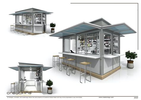 Mobile Kiosk, Food Stall Design, Pop Up Cafe, Food Kiosk, Mobile Kitchen, Cafe Shop Design, Kiosk Design, Interior Design Consultation, Architecture Design Sketch