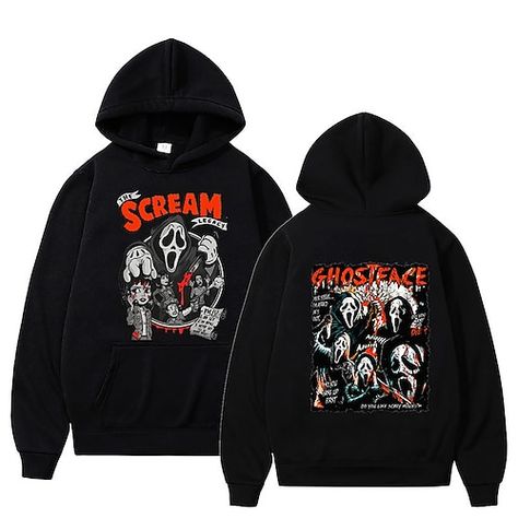 Halloween Scream Ghostface Skull Skeleton Hoodie Print Front Pocket Graphic For Couple's Men's Women's Adults' Halloween Carnival Masquerade Hot Stamping Halloween Casual Daily 2024 - $25.99 Scream Vi, Halloween Parejas, Scream Ghostface, Skeleton Hoodie, Everyday Cosplay, Hoodies Men Style, Anime Hoodie, Halloween Carnival, Halloween Sweatshirt