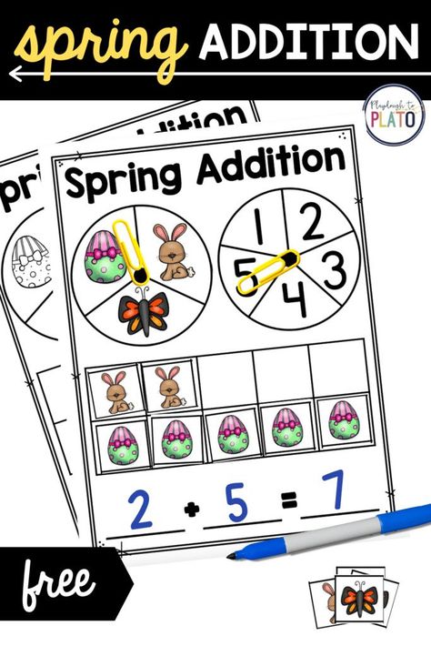 Kindergarten Math Stations, March Math Centers, Math Stations Kindergarten, Kindergarten March, Free Math Centers, Math Fact Games, Free Math Printables, Centers For Preschool, March Math