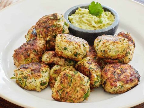 Chicken Zucchini Poppers - Cooking With Coit Zucchini Poppers, Chicken Zucchini Poppers, Refreshing Meals, Zucchini Recipes Baked, Exercise Coach, Chicken Poppers, Minced Chicken, Chicken Balls, Chicken Zucchini