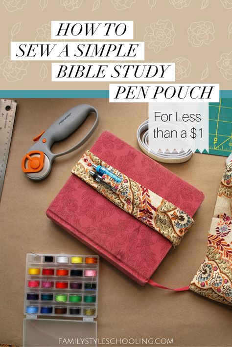 Bible Study Pen Pouch Sewing Towels, Book Bag Diy, Simple Bible Study, Paint 2023, Bible Study Bag, Sewing Christmas Gifts, Sewing Christmas, Bible Study Gifts, Bible Cases