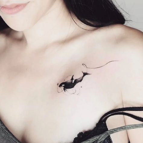 Mini Orca Tattoo, Tattoo Ideas Orca, Matching Orca Tattoos, Orca Tattoo Minimalist, Small Orca Tattoo Simple, Orca Tattoos For Women, Tiny Orca Tattoo, Orca Whales Tattoo, Floral Orca Tattoo