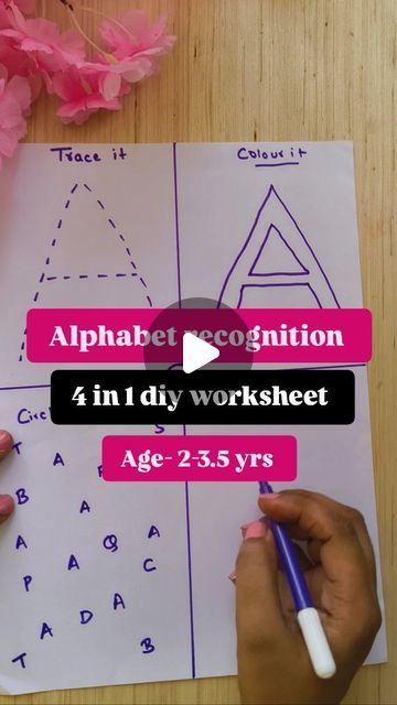 Alisha lath on Instagram: "Alphabet recognition is very big milestone for child's development.
It takes time for them to recognize which alphabets is what?

So, this is the diy worksheet which I tried with Abeer on most of the days.
It requires patience and consistency to teach them recognition.
Do try it with your child and don't forget to follow @fun_activities_with_abeer

Brain activity, funactivity, toddlers activities,kids activities,brain development, Montessori at home,
zero prep activities,pre nursery activities,hand eye coordination,kids play ideas,kidsplayfun]

kidslearning #kidsactivitiesblog #kidactivities #kidsactivityideas #toddleractivitiesforhome #toddlerlife #toddlerslearning #toddleractivity #toddlersplayideas #toddlersplayideas #activitieswithkids #activitybinder #activi Pre Nursery Activities, Kids Play Ideas, Coordination Activities, Letter Recognition Worksheets, Nursery Worksheets, Letter Recognition Activities, Toddlers Activities, Alphabet Sounds, Alphabet Recognition