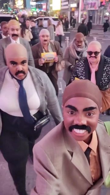 Anuli | Fashion & Cosplay on Instagram: "My friends and I had a Steve Harvey Party for my birthday😂 🎉🥳♐️. Best day ever♥️ Accepting ice cream bday🍦money: Venmo: @ Anuli Cashapp: $anuli01 . . . #birthday #birthdaygirl #steveharvey #steveharveychallenge #cosplayer #cosplaygirl #cosplay #halloweencostume #blackgirlcosplay #blackcosplayers #blackcosplayerhere #outfitinspo" Steve Harvey Birthday Party, Steve Harvey Cosplay, Steve Harvey Halloween Costume, Steve Harvey Costume, Halloween Costume Party Ideas, Three Person Halloween Costume, Funny Birthday Party, Fashion Cosplay, Friend Party