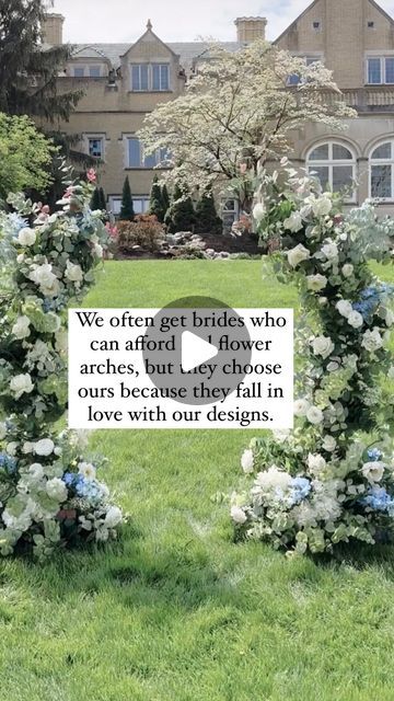 Blue Blossom Academy - Online Floral Arch Rental School on Instagram: "Not only are our flowers of the highest quality but so are our designs.

This is essential when creating a luxury floral arch rental business, and when wanting to attract high-end brides.

Our average wedding is over $50,000 and we are hired for million dollar private estate weddings all the time, and those brides could definitely afford real flower arches if they wanted to.

But they don’t because as soon as they see our arches they fall in love with them, and to them, it doesn’t matter if the flowers are real or not. They have a vision and our designs fulfil that vision.

We worked really hard to make sure our arches look professional and real. 

I actually fell in love with the design process (I wasn’t expecting to l Flower Arches, Blue Blossom, Rental Business, Wedding Arch Flowers, Arch Flowers, We Are Hiring, Floral Arch, Million Dollar, Estate Wedding