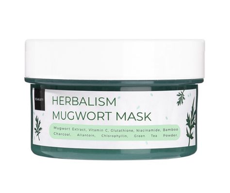 ￼Scarlett Whitening - Herbalism Mugwort Mask Mugwort Mask, Hak Tinggi, Scarlett Whitening, Bamboo Charcoal, Creative Posters, Skin Care Essentials, Vaseline, Makeup Tools, Skincare Routine