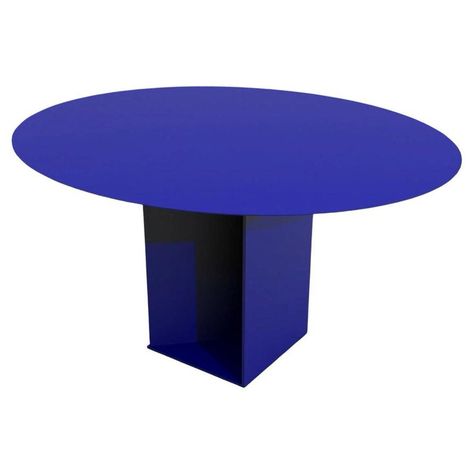 Check out this item from 1stdibs! Contemporary Round Dining Table in Blue Powder-Coated Steel, Barh Judd Table: https://www.1stdibs.com/id-f_31753902 Blue Tables, Contemporary Round Dining Table, One Step Beyond, Design Dining Room, Minimalist Dining Room, Big Table, Art Deco Table, Design Salon, Deco Luminaire