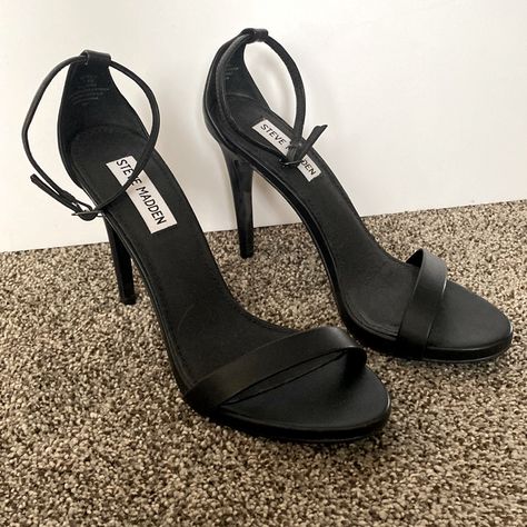 **Never Worn** Purchased Wrong Size Black Stiletto Heels, Shoes Steve Madden, Steve Madden Shoes, Stiletto Heel, Shoes Women Heels, Steve Madden, Stiletto Heels, Shoes Heels, Size 7