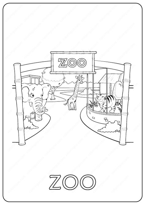 Zoo Coloring Pages For Preschool, Zoo Drawing Sketch, How To Draw Zoo Animals, Zoo Drawing Easy, Zoo Coloring Pages Printables, Zoo Animal Coloring Pages Free Printable, Zoo Drawing For Kids Easy, Zoo Worksheets Preschool Free Printable, Zoo Drawing For Kids