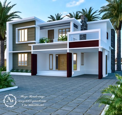 2bhk House Plan, 2 Storey House Design, House Outer Design, House Roof Design, Small House Front Design, House Balcony Design, Small House Design Exterior, Classic House Design, Building House Plans Designs