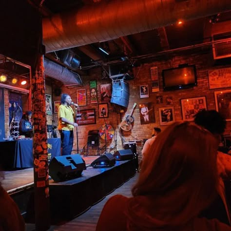 ✨ Peek in the Week: Open mic, bloggers night in fancy mirror pics, and more with The Haute Seeker ✨ Music Cafe Aesthetic, Open Mic Aesthetic, 2025 Themes, Moon Village, Corentin Huard, Fancy Mirror, Bookshop Café, Chicago Bucket List, Happy Hour Bar