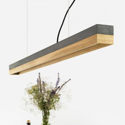 Designer Lighting | Contemporary Lighting | beut.co.uk Bar Pendant Lights, Concrete Light, Concrete Pendant Light, Concrete Pendant, Wood And Concrete, Long Dining Table, Steel Canopy, Concrete Color, Kitchen Island Pendants